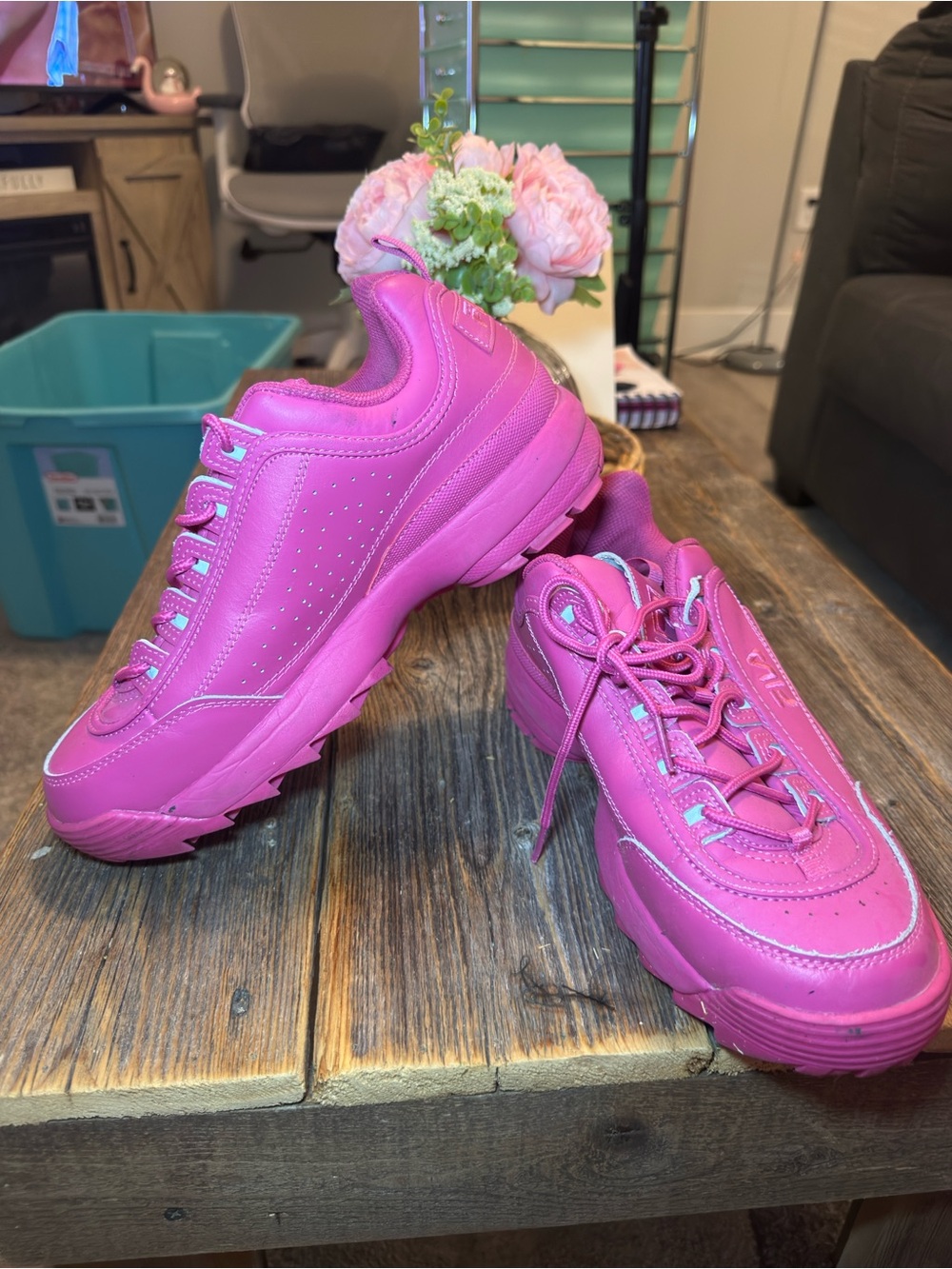 Fila Women’s Chunky Sneakers - Bright Pink